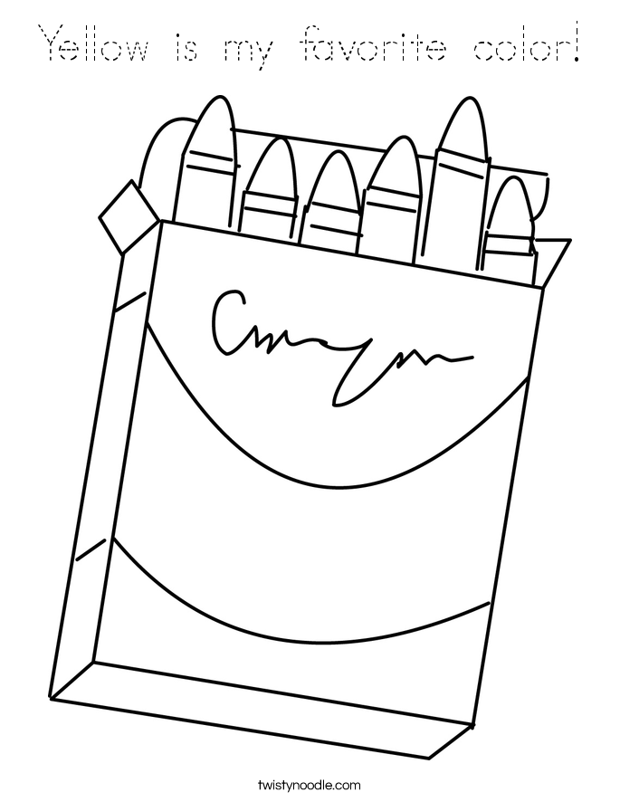 Yellow is my favorite color! Coloring Page