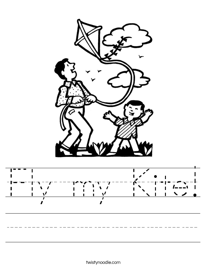 Fly my Kite Worksheet Twisty Noodle Fly my Kite Worksheet Twisty Noodle