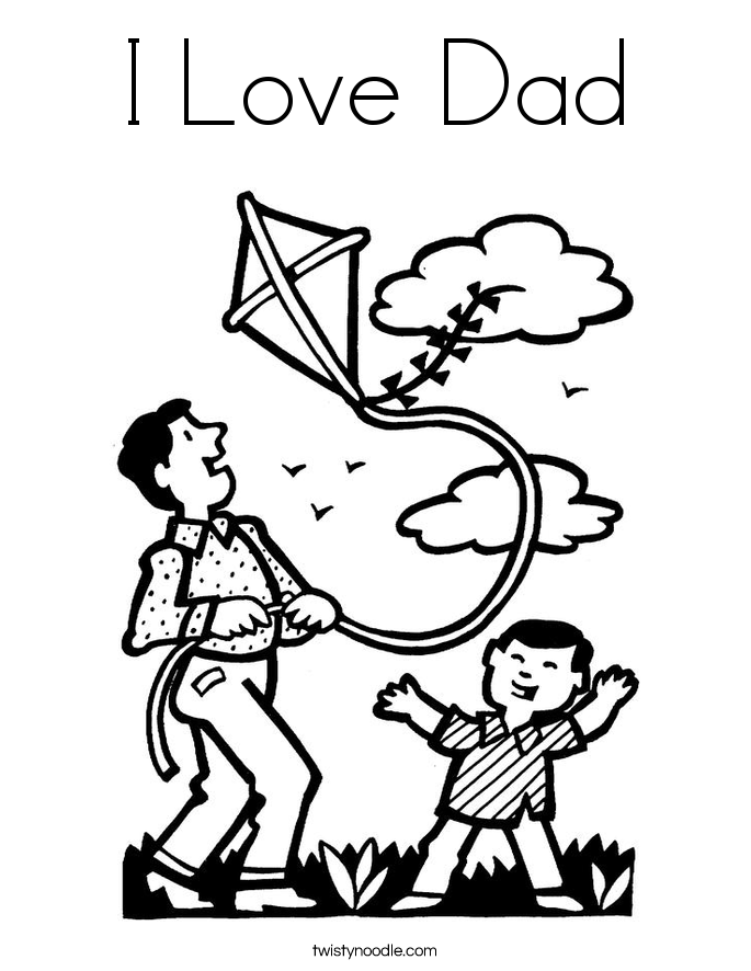 I Love Dad Coloring Page Twisty - I Love Dad 3 Coloring Page