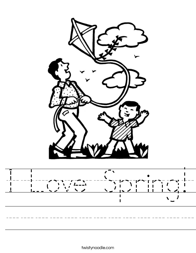 I Love Spring! Worksheet