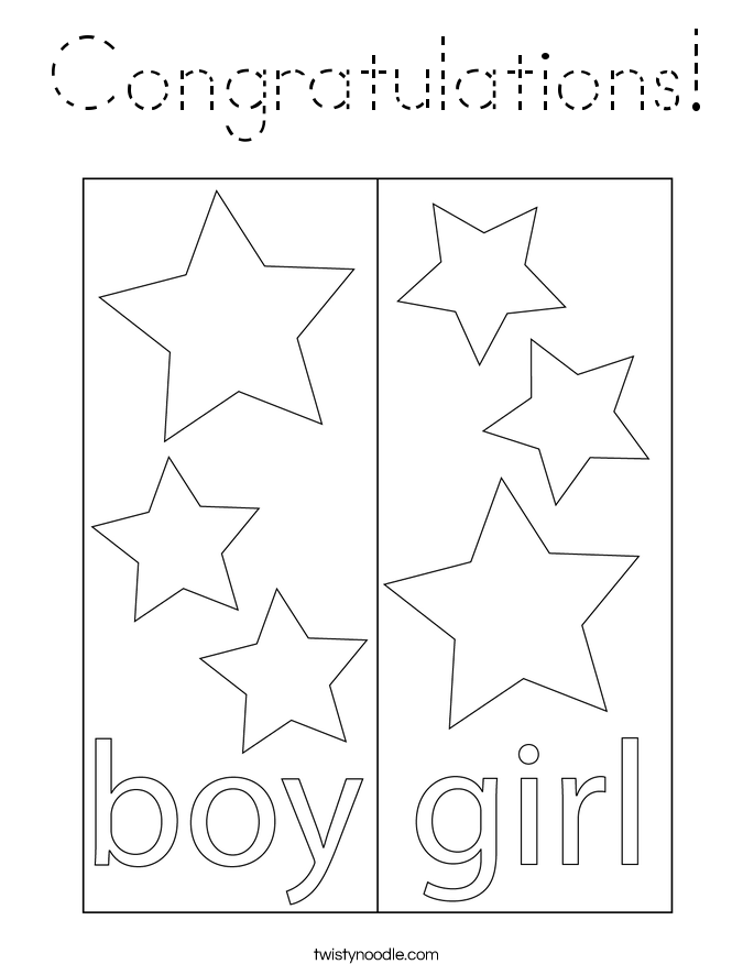 Congratulations! Coloring Page