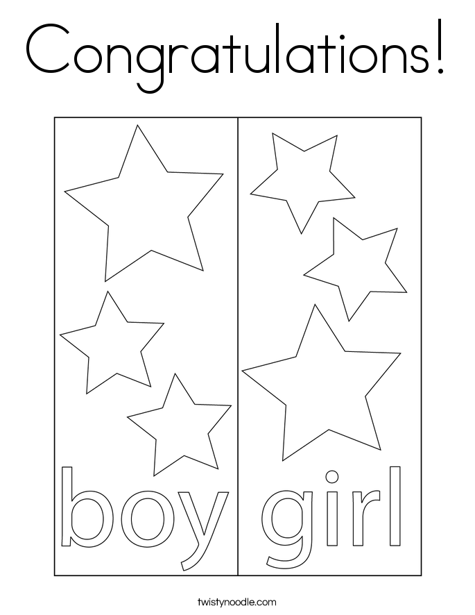 Congratulations! Coloring Page