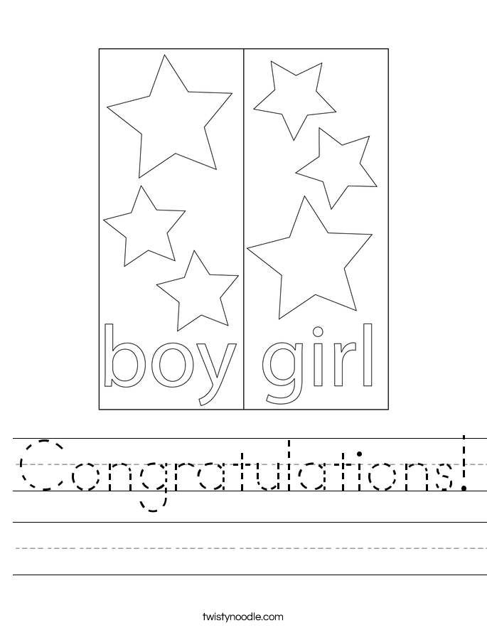 Congratulations! Worksheet