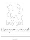 Congratulations! Worksheet