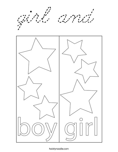 Boy Blocks Coloring Page