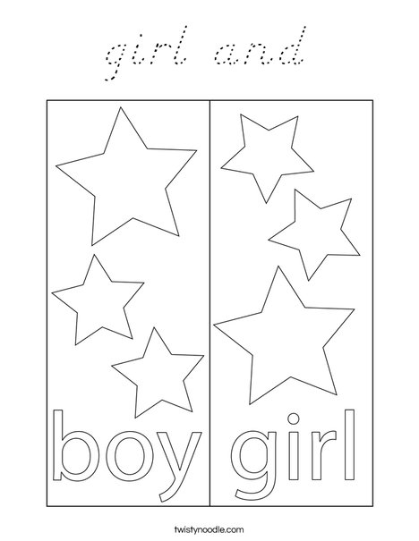 Boy Blocks Coloring Page
