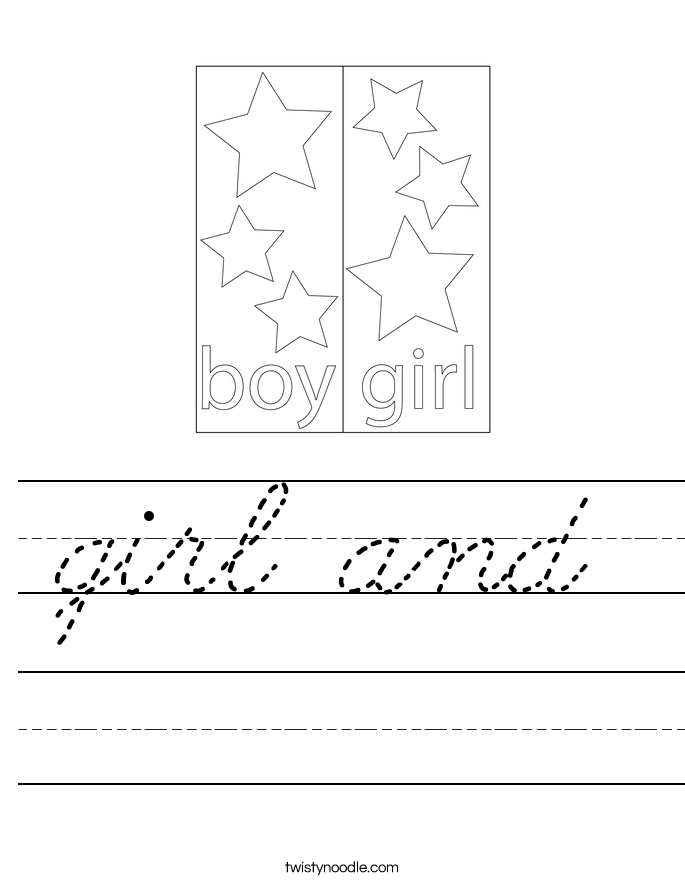 girl and Worksheet