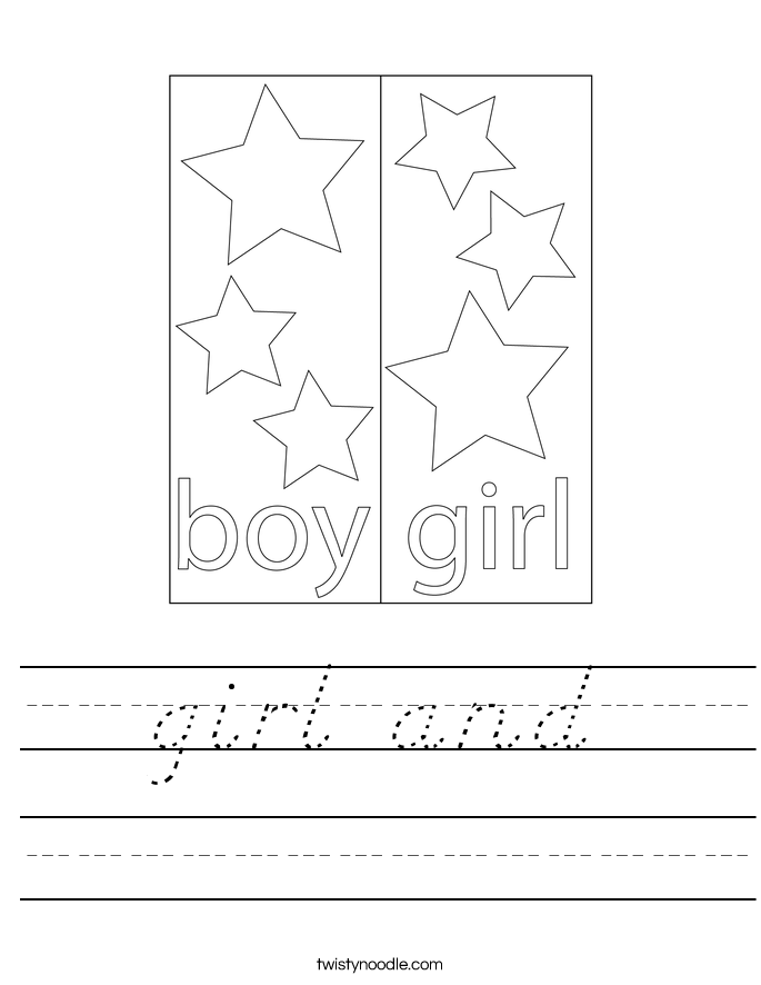 girl and Worksheet