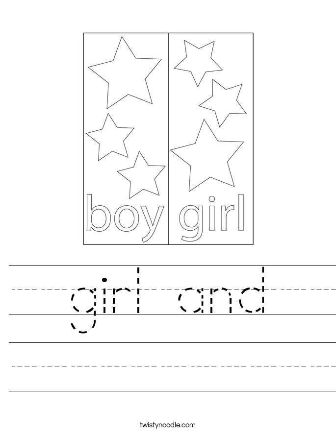 girl and Worksheet