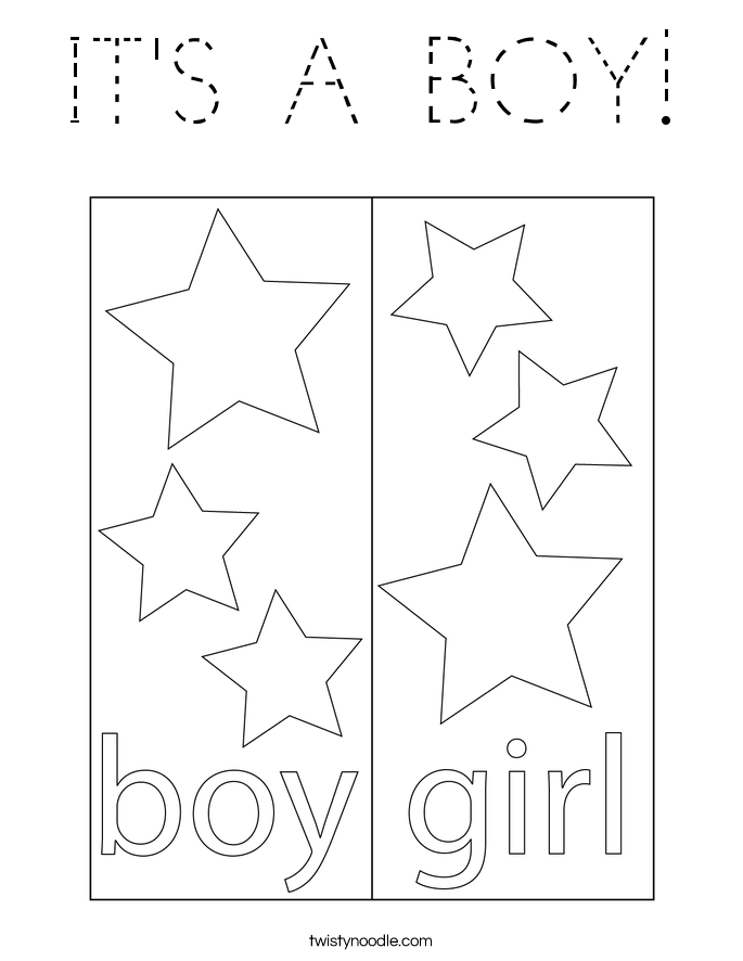 IT'S A BOY! Coloring Page