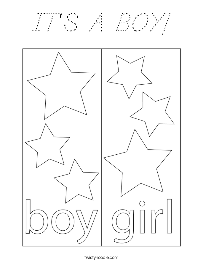 IT'S A BOY! Coloring Page