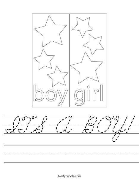 Boy Blocks Worksheet