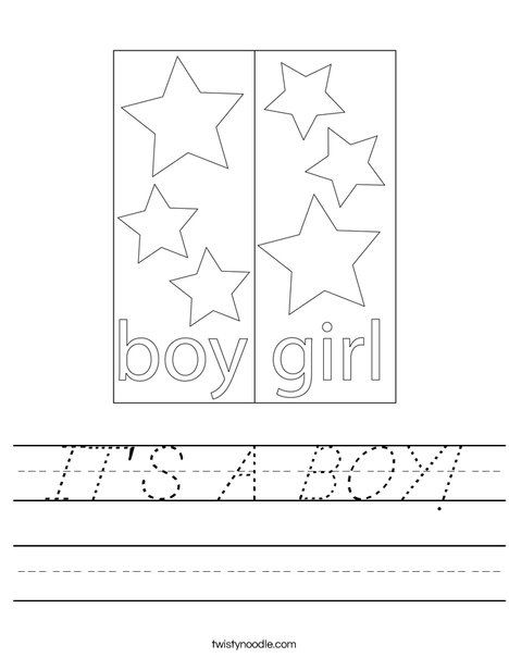 Boy Blocks Worksheet