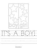 IT'S A BOY! Worksheet