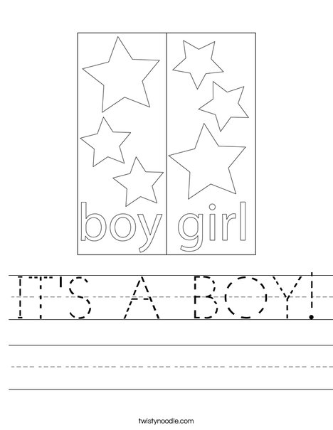 Boy Blocks Worksheet