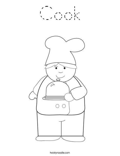 Boy Chef Coloring Page