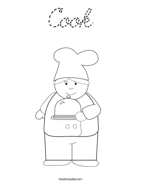 Boy Chef Coloring Page