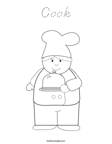 Boy Chef Coloring Page