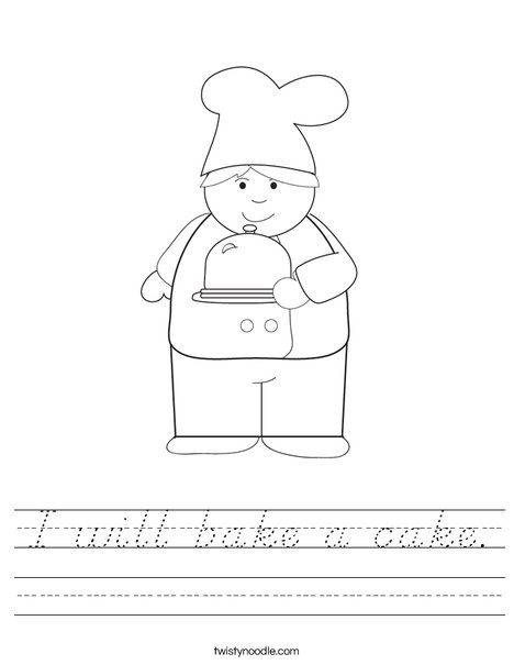 Boy Chef Worksheet