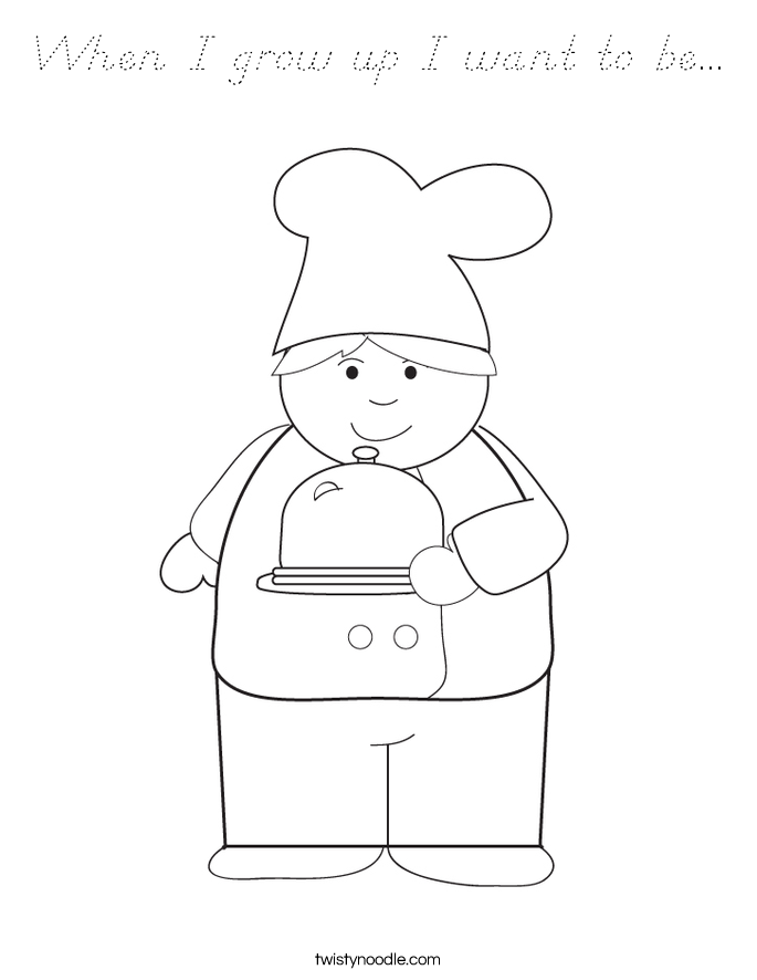 When I grow up I want to be... Coloring Page