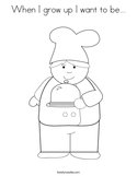 When I grow up I want to be Coloring Page