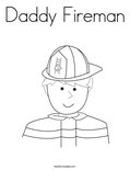 Daddy Fireman Coloring Page