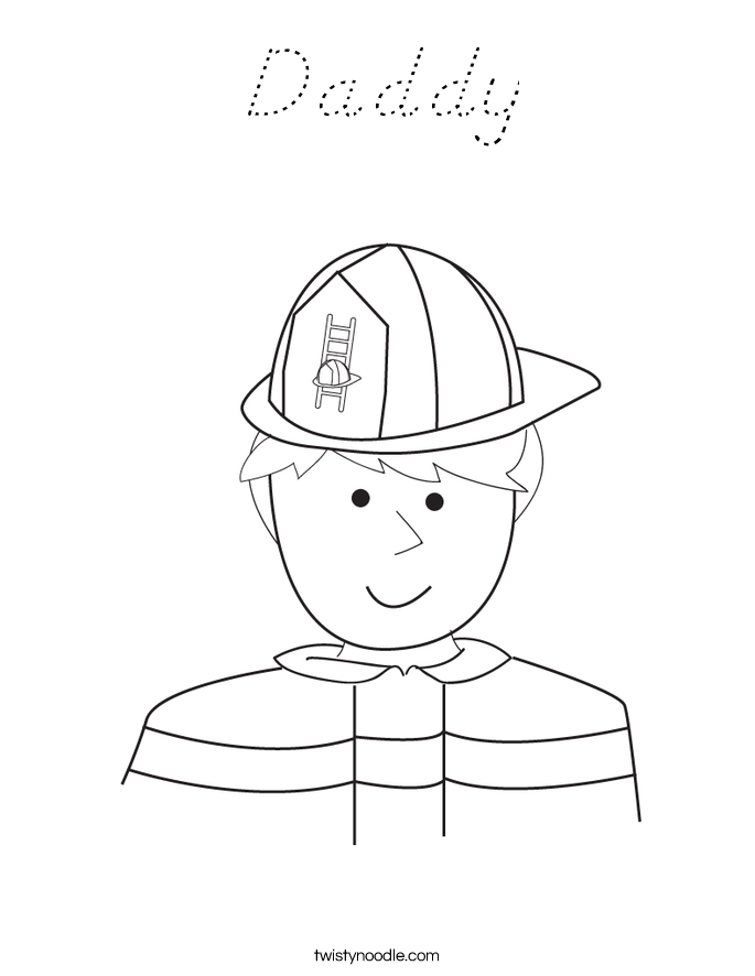 Daddy Coloring Page
