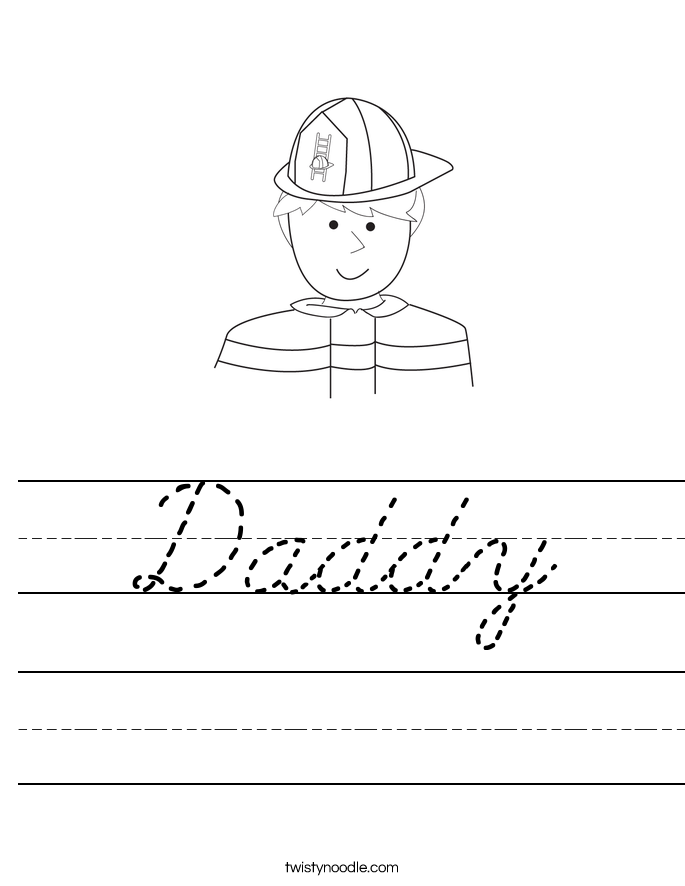 Daddy Worksheet