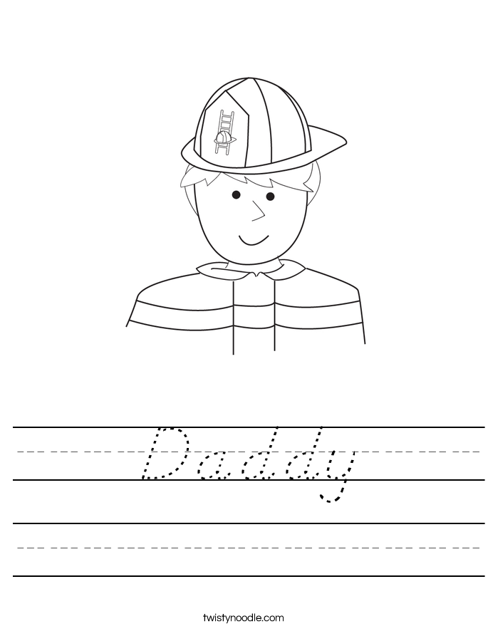 Daddy Worksheet