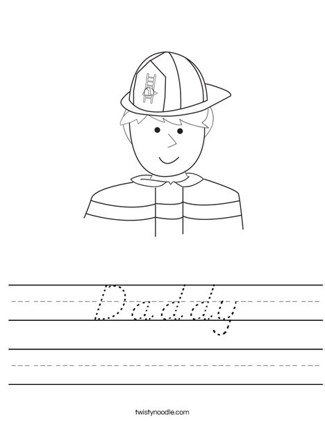 Fireman Worksheet