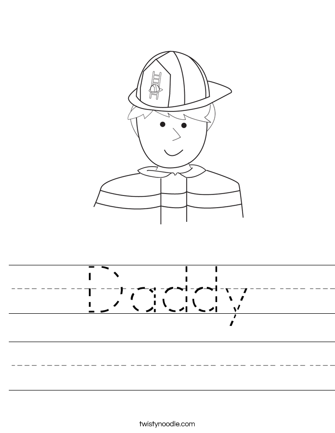 Daddy Worksheet