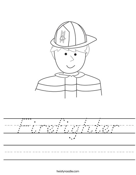 Fireman Worksheet