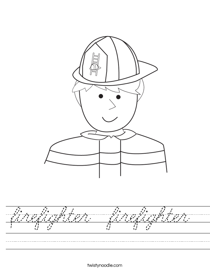 firefighter  firefighter Worksheet