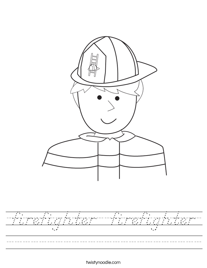 firefighter  firefighter Worksheet