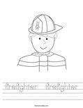 firefighter  firefighter Worksheet