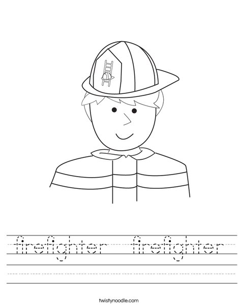 firefighter firefighter Worksheet - Twisty Noodle