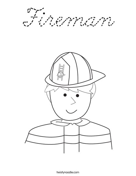 Fireman Coloring Page