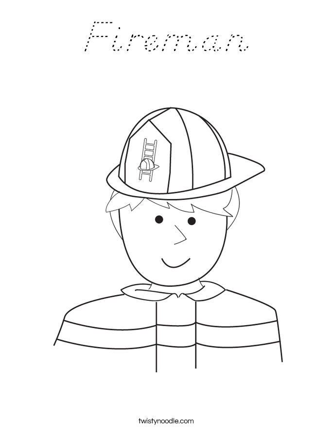 Fireman Coloring Page
