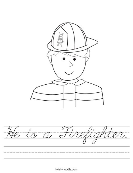 Fireman Worksheet