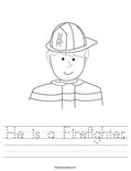 He is a Firefighter. Worksheet