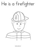 He is a firefighterColoring Page