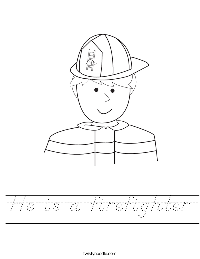 He is a firefighter Worksheet