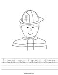 I love you Uncle Scott Worksheet