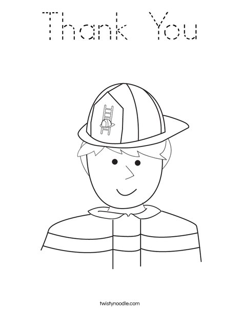 Fireman Coloring Page