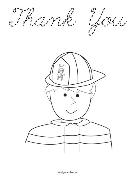 Fireman Coloring Page