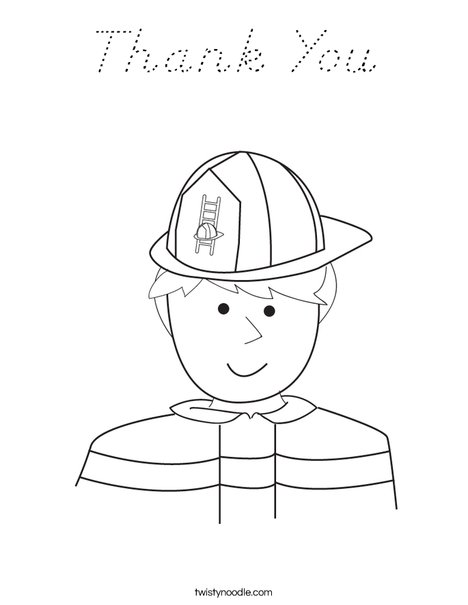 Fireman Coloring Page