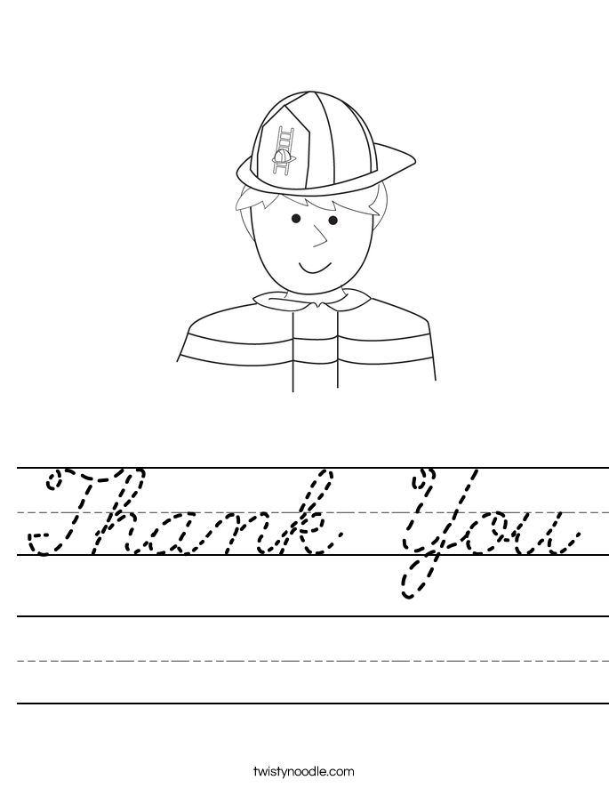 Thank You Worksheet