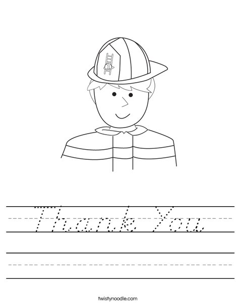 Fireman Worksheet