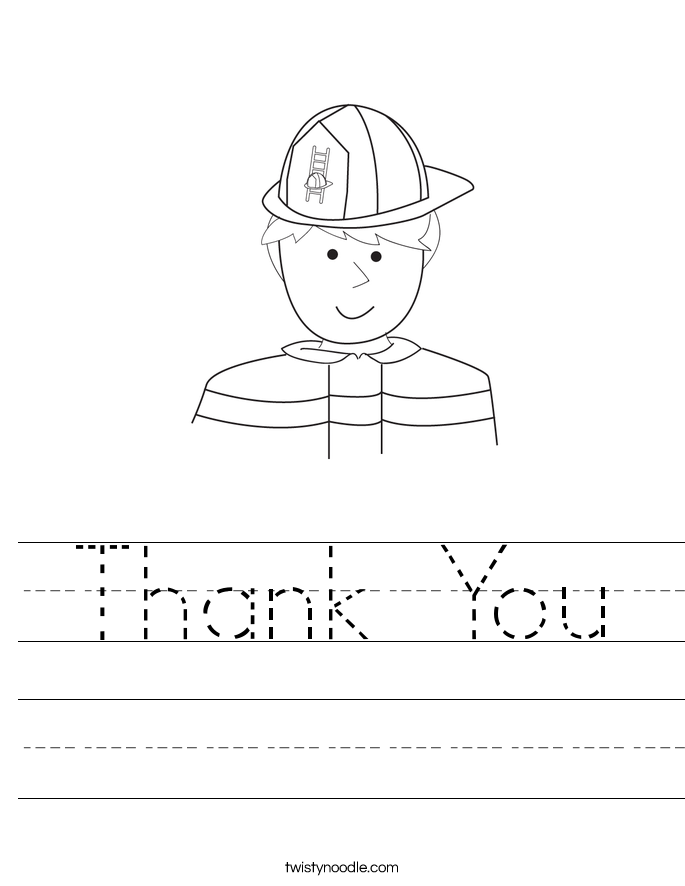 Thank You Worksheet