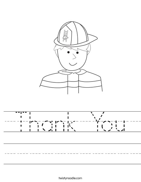 Fireman Worksheet